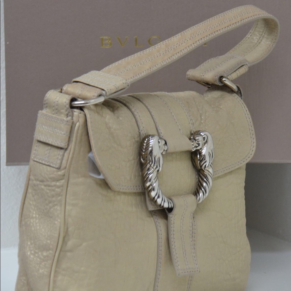 BVLGARi Calf Leather Hobo w Leoni Lion closure!